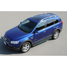 Бокові пороги Maya Blue (2 шт. Алюміній) 2016-2019 для Chevrolet Captiva рр
