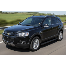 Бокові пороги Allmond Black (2 шт. Алюміній) 2016-2019 для Chevrolet Captiva рр