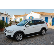 Бокові пороги Tayga Grey (2 шт. Алюміній) 2006-2015 для Chevrolet Captiva рр