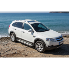 Бокові пороги Rainbow (2 шт. Алюміній) 2006-2015 для Chevrolet Captiva рр