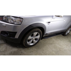 Бокові пороги Bosphorus Grey (2 шт. алюміній) 2016-2019 для Chevrolet Captiva рр