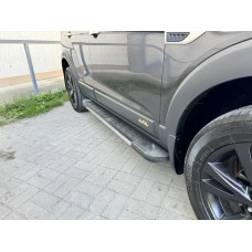 Бокові пороги RedLine V1 (2 шт. Алюміній) 2016-2018 для Opel Antara рр