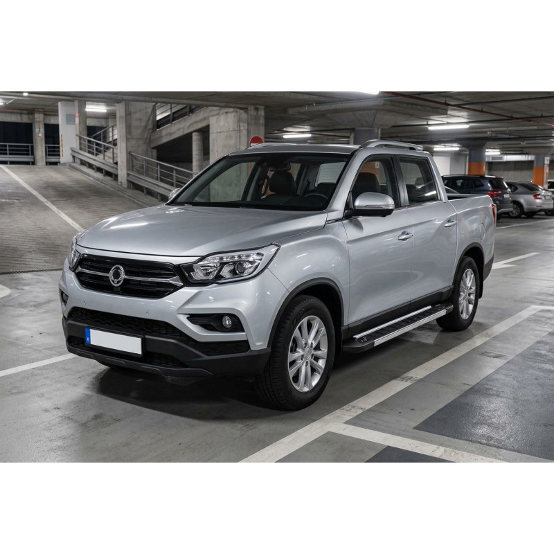Бокові пороги RedLine (2 шт., Алюміній) для SsangYong Musso ІІ 2018- рр