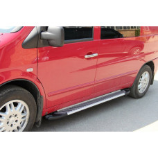 Бокові пороги Line (2 шт., алюм.) для мерседес Vito W638 1996-2003 рр