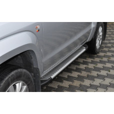 Бокові пороги Line (2 шт., алюм) для Volkswagen Amarok 2010-2022 рр