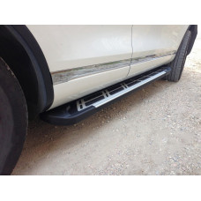 Бокові пороги Sunrise (2 шт., алюм) для Volkswagen Touareg 2010-2018 рр