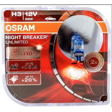 Лампа фары Osram H3 55W 64151NBU Night Breaker Unlimited -2026110% (2 шт)