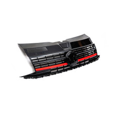 Передні решітку з червоною смужкою (під емблему) для Volkswagen T6 2015-2024 рр