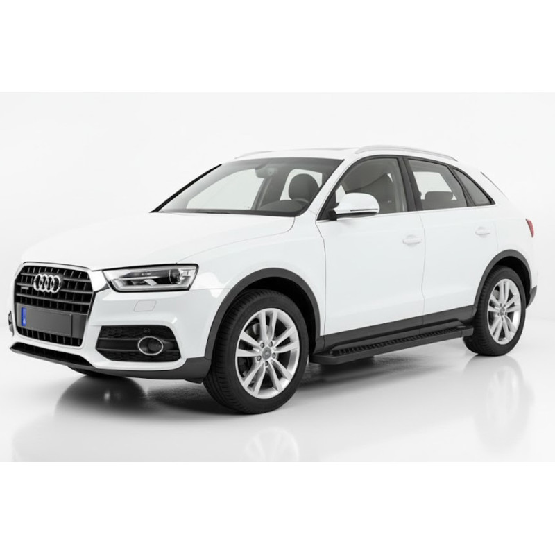 Бокові пороги Allmond Black (2 шт., Алюміній) для Ауди Q3 2011-2019 рр