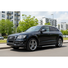 Бокові пороги RedLine V1 (2 шт. Алюміній) для Ауди Q5 2008-2017 рр