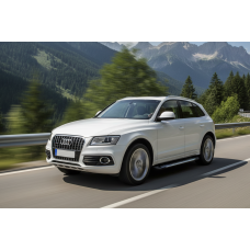 Бокові пороги Line (2 шт. Алюміній) для Ауди Q5 2008-2017 рр