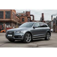 Бокові пороги Maydos V1 (2 шт. Алюміній -2026 нерж) для Ауди Q5 2008-2017 рр