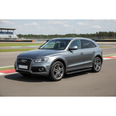 Бокові пороги Bosphorus Black (2 шт. Алюміній) для Ауди Q5 2008-2017 рр