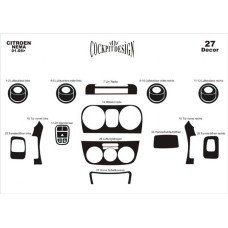 Накладки на панель Чорний рояль для Citroen Nemo 2007-2017 рр