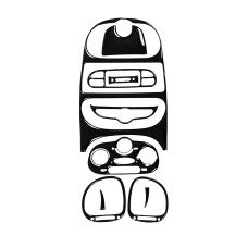 Накладки на панель (Meric 2001-2026) Чорний для Peugeot 206 рр