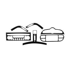 Накладки на панель (Meric Plus 2009-2026) Чорний для Peugeot 206 рр