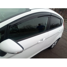 Ветровики на окна (4 шт. Sunplex Sport) для Ford Fiesta 2008-2017 гг