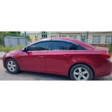 Вітровики з хромованим молдингом (4 шт. Sunplex Chrome) для Chevrolet Cruze 2009-2015 рр