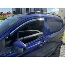 Вітровики з хромованим молдингом (4 шт. Sunplex Chrome) для Ford Courier 2014-2023 рр