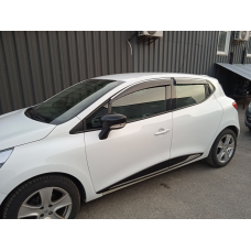 Вітровики з хромованим молдингом (4 шт. Sunplex Chrome) для Renault Clio V 2019- рр