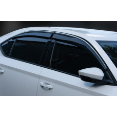 Вітровики з хромованим молдингом SD (4 шт. Sunplex Chrome) для Skoda Superb 2015-2024 рр