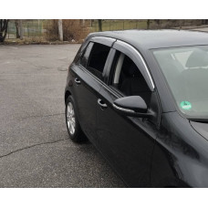 Вітровики з хромованим молдингом (4 шт. Sunplex Chrome) для Volkswagen Golf 5 2003-2009 рр