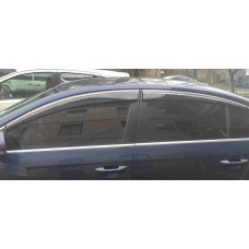 Вітровики з хромованим молдингом (4 шт. Sunplex Chrome) для Volkswagen Passat B6 2006-2012 рр