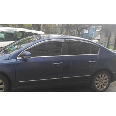 Вітровики з хромованим молдингом SD (4шт EU Sunplex Chrome) для Volkswagen Passat B7 2012-2015 рр