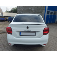 Спойлер LIP (Sunplex чорний) (118 5см *5 5см) для Renault Logan II 2013-2022 рр