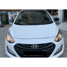 Накладки на дзеркала без вирізу під поворот бмв-style (2 шт) для Hyundai Accent 2011-2017 рр