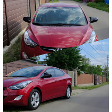 Накладки на дзеркала без вирізу під поворот бмв-style (2 шт) для Hyundai Elantra (MD/UD) 2011-2015 рр