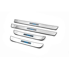 Накладки на пороги Libao LED (4 шт нерж) для BYD S6 2010-2016 рр