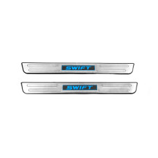 Накладки на пороги Libao LED (2 шт нерж) для Suzuki Swift 2010-2017 рр