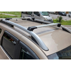 Перемички на рейлінги під ключ Skybar V1 (2014-2018 2 шт) 2014-2018 Сірий для Dacia Duster 2008-2018 рр