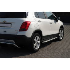 Бокові пороги OEM V2 (2 шт. Алюміній) для Chevrolet Trax 2012-2023 рр