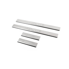 Накладки на пороги Carmos BLUE V3 (4 шт нерж) для Hyundai Accent 2011-2017 рр