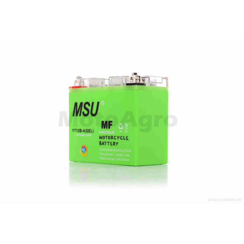 Акумулятор  GEL  12V 10A  150-70-130mm  YT12B-4  "MSU"  (2026)