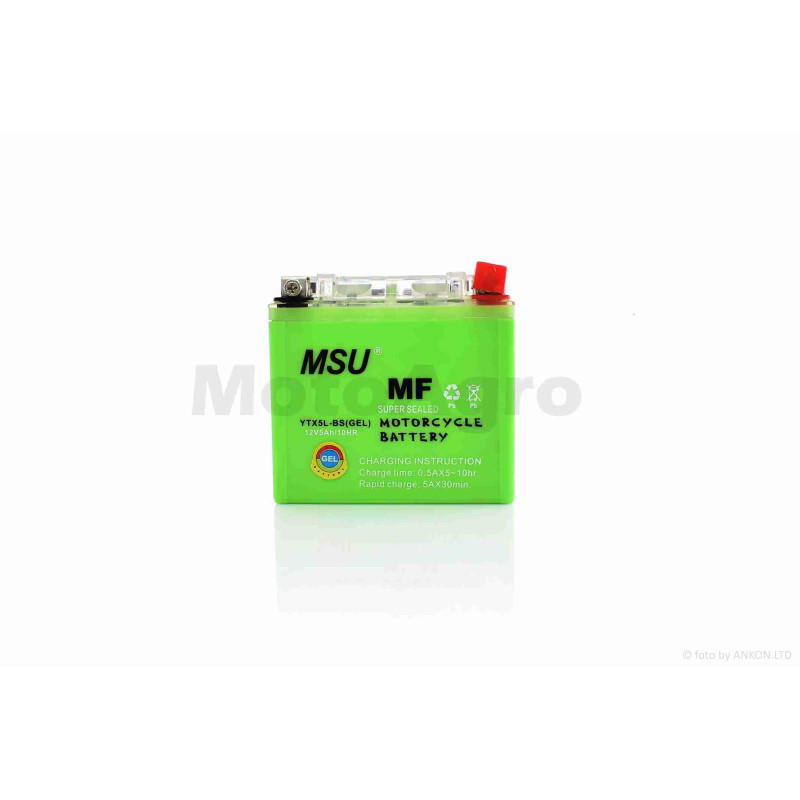 Акумулятор  GEL  12V  5A  113-70-107mm  UTX5L-BS (YTX5L-BS)  "MSU"  (2026)