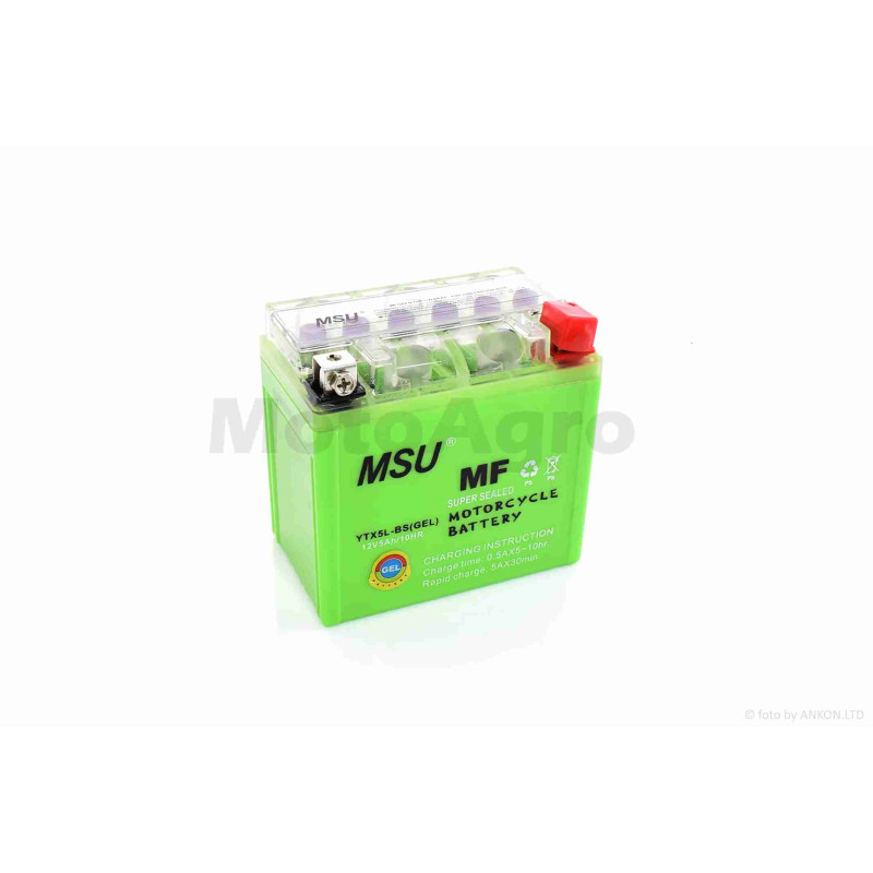 Акумулятор  GEL  12V  5A  113-70-107mm  UTX5L-BS (YTX5L-BS)  "MSU"  (2026)