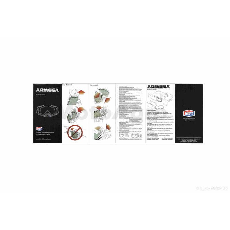 Окуляри кросові  "100%"  (class A, #HQ-Y032-S1)