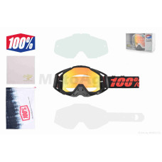 Очки кроссовые "100%" (class A HQ-Y009-S49)