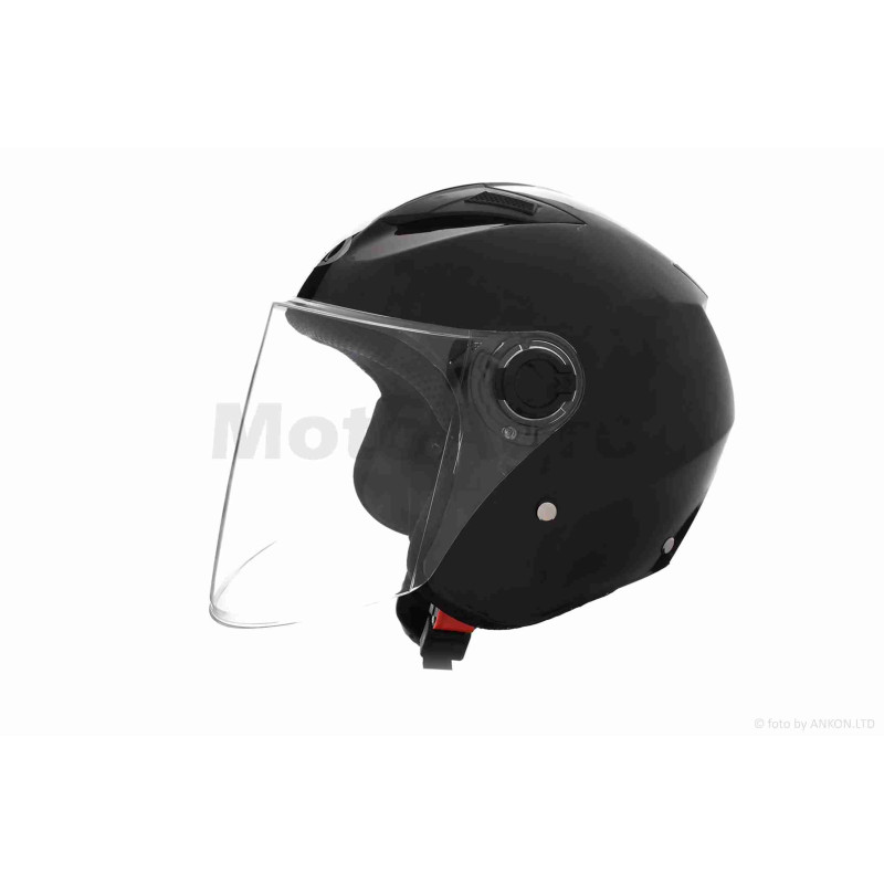 Шолом відкритий  "DAVID"  (#D017, чорний глянсовий, M, ABS)