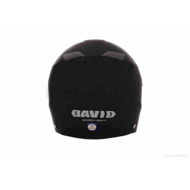 Шолом відкритий  "DAVID"  (#D017, чорний матовий, L, ABS)