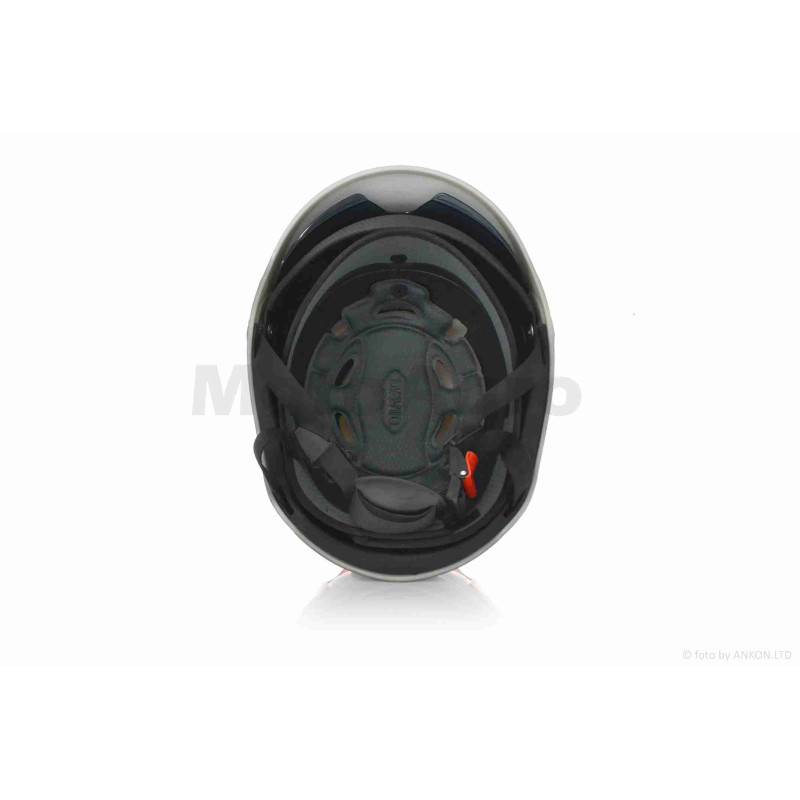 Шолом відкритий (мото 50cc/вело/самокат)  "DAVID"  (#D308, синій глянсовий, M-XL, окуляри, ABS)