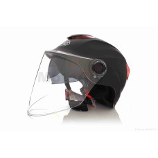 Шолом відкритий (мото 50cc/вело/самокат) "DAVID" ( D308 чорний матовий регулятор розміру окуляри AB