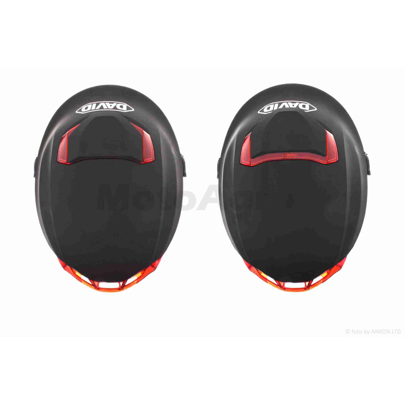 Шолом відкритий (мото 50cc/вело/самокат)  "DAVID"  (#D308, чорний матовий, M-XL, окуляри, ABS)