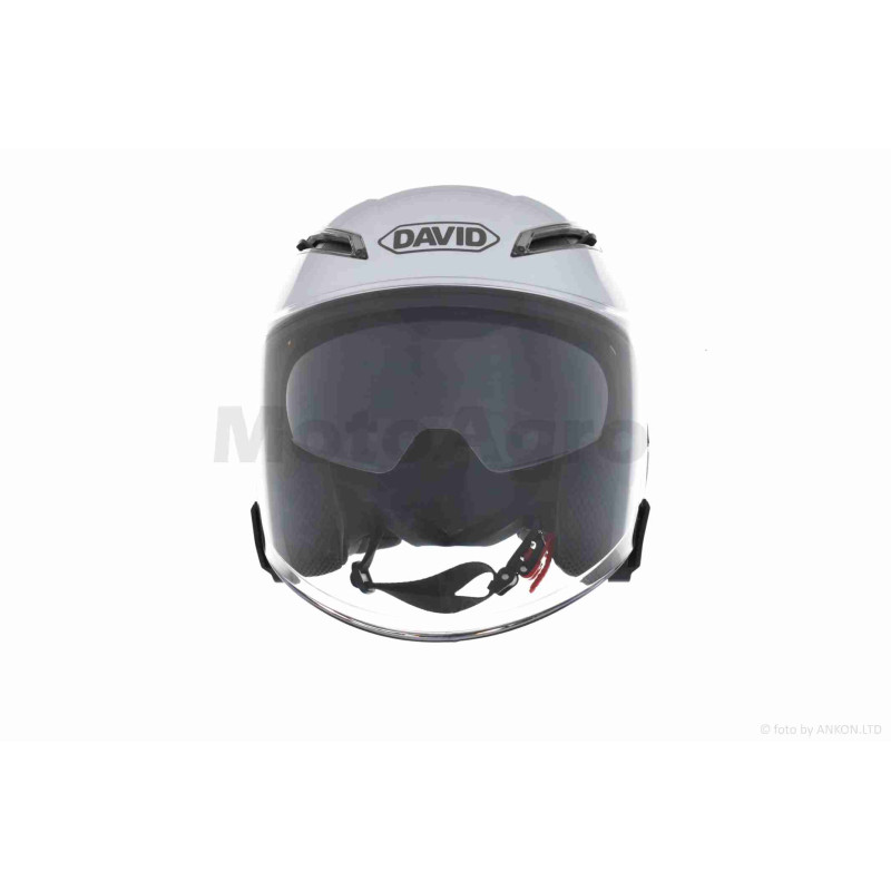 Шолом відкритий  "DAVID"  (#D019, білий глянсовий, XL, окуляри, ABS)
