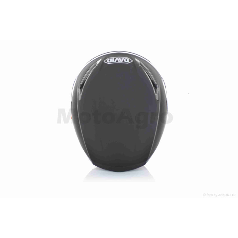 Шолом відкритий  "DAVID"  (#D019, чорний матовий, L, окуляри, ABS)