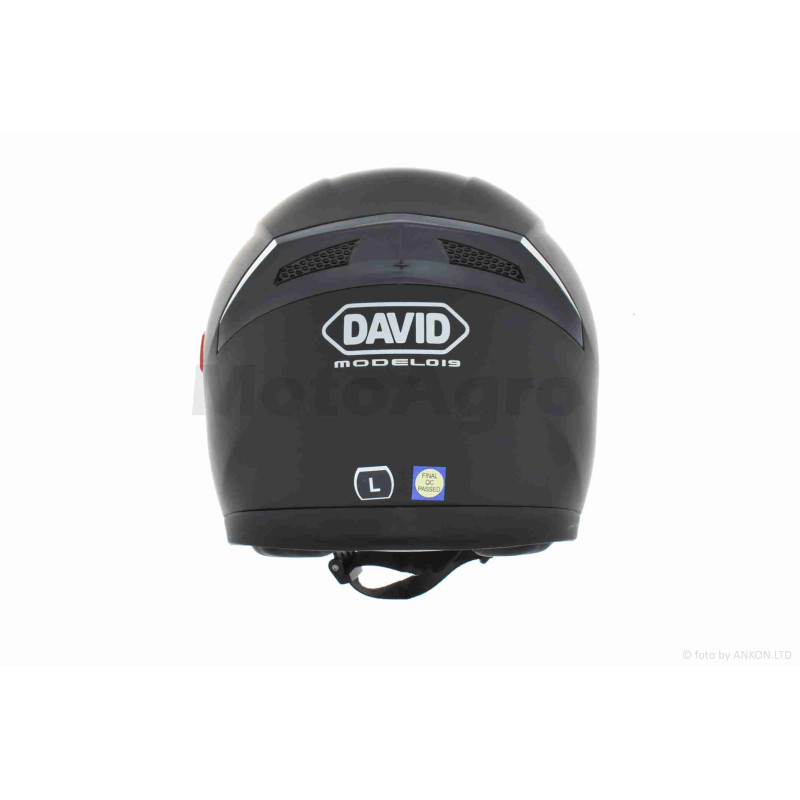 Шолом відкритий  "DAVID"  (#D019, чорний матовий, M, окуляри, ABS)