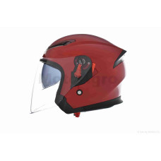 Шолом відкритий "DAVID" ( D019 червоний глянсовий XL окуляри ABS)